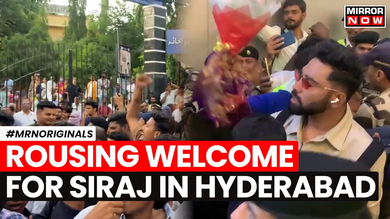 Siraj Roadshow | Huge Cheers For Mohammed Siraj In Hyderabad | Fans Celebrate T20 World Cup Win