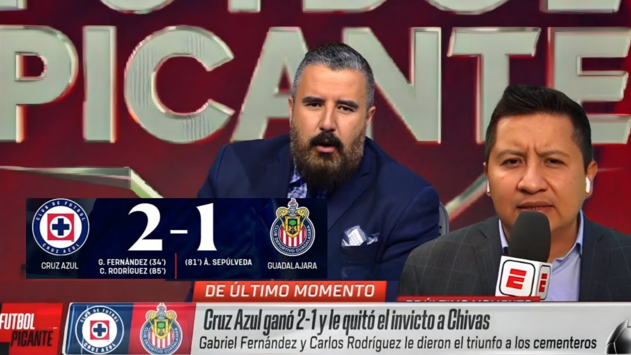 ¡BOMBAZO! Cruz Azul ganó 2-1 y le quitó el invicto a Chivas