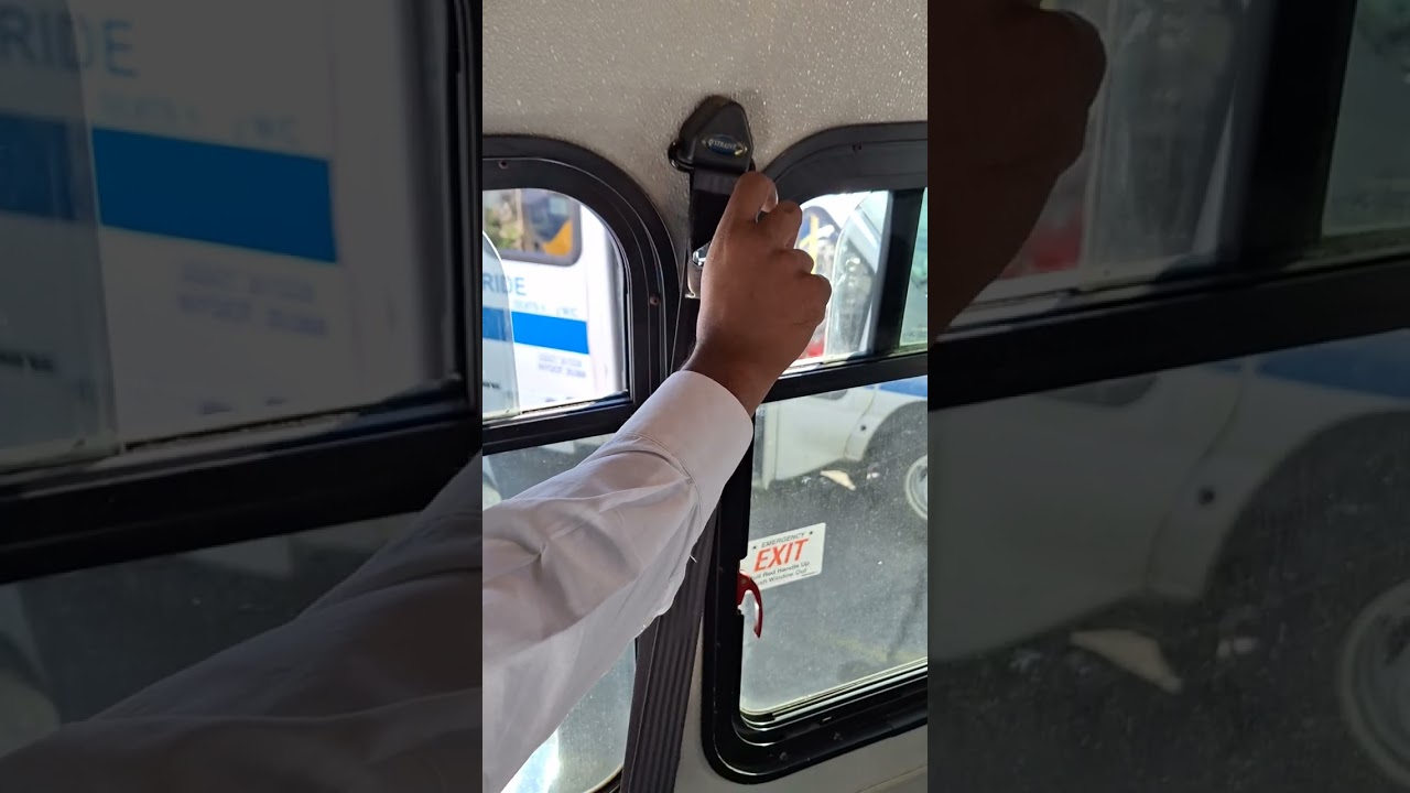 How to properly strap in a person in a wheel chair's seat belt on Access A Ride bus