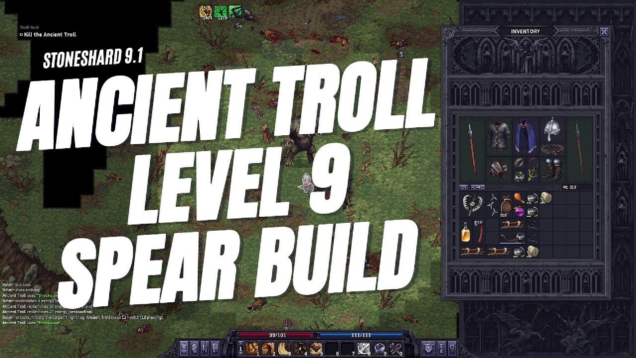 Stoneshard Spear Build - Mastering the Troll at Level 9