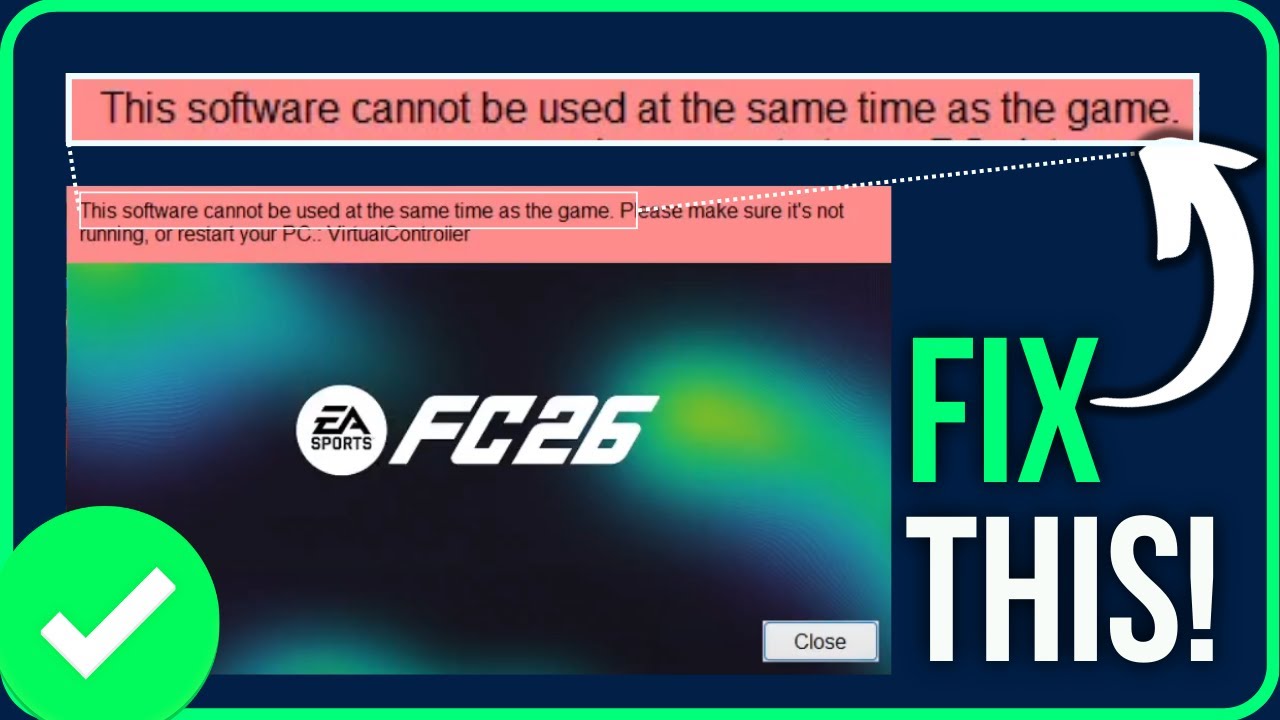 EA FC 26 Это программное обеспечение нельзя использовать одновременно с игрой [ИСПРАВЛЕНО]