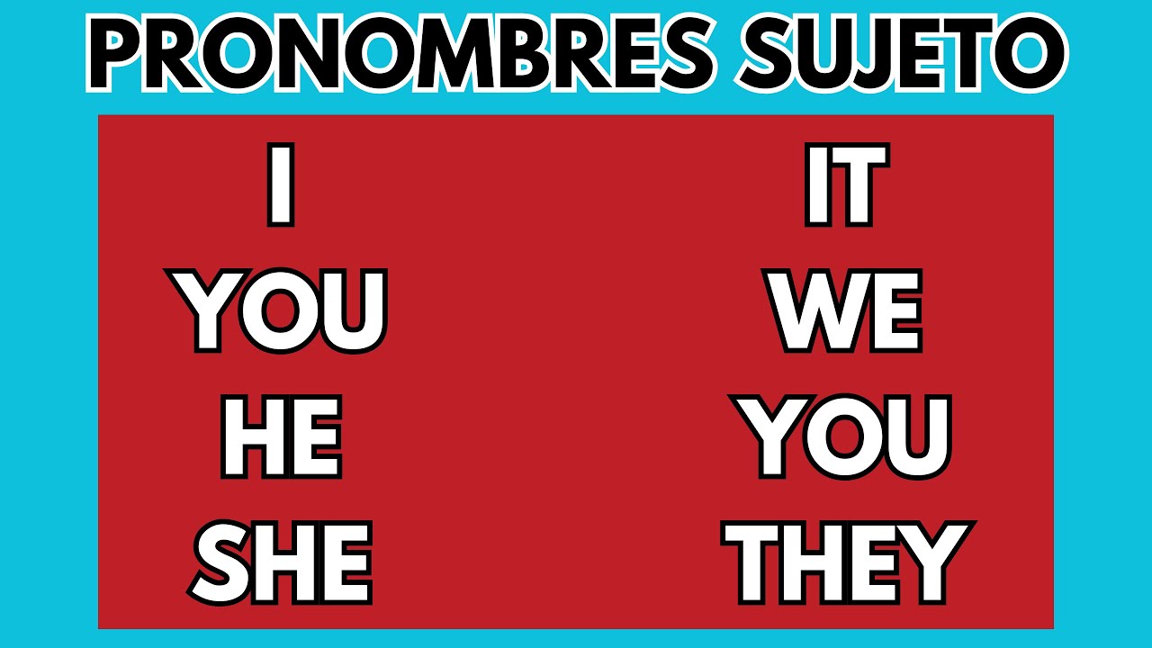 Cuáles son los pronombres sujeto en inglés