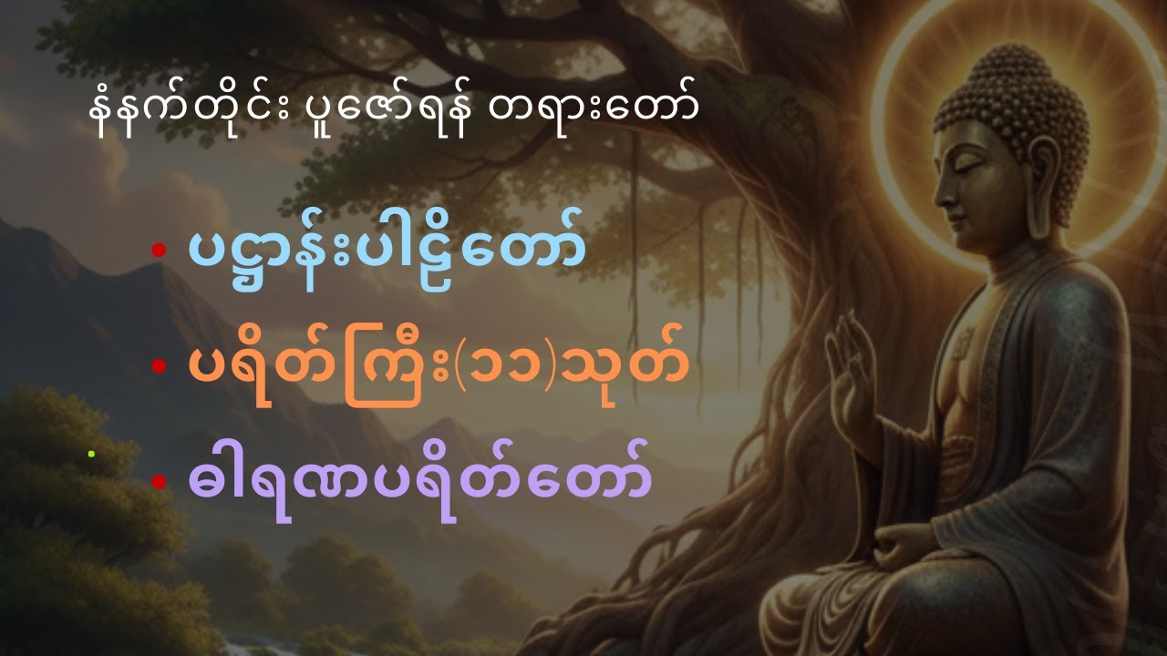 #ပဋ္ဌာန်းပါဠိတော် #ပရိတ်ကြီး(၁၁)သုတ်# ဓါရဏပရိတ်တော်