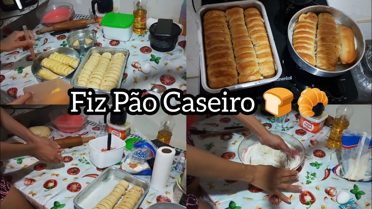 FIZ PÃO CASEIRO RECHEADO|ficou surreal 🥐🍞