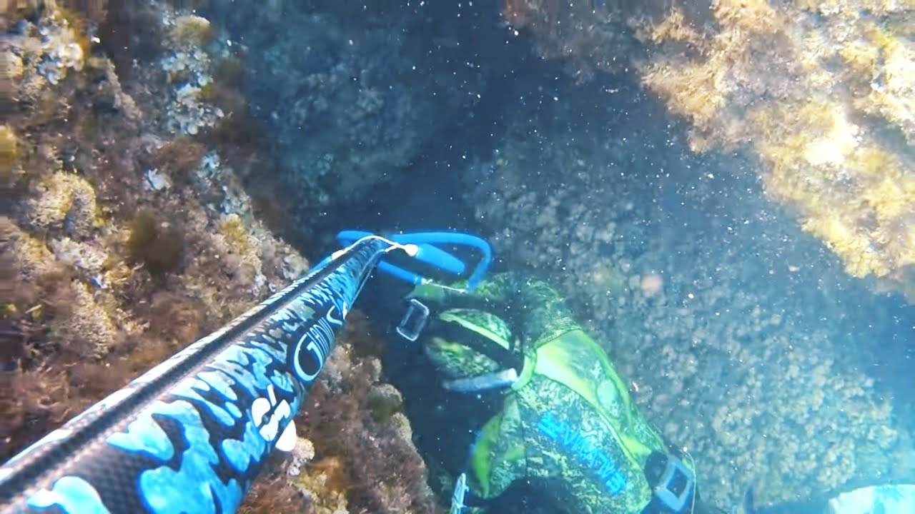 Pescasub: UNA BELLA PESCATA CON SORPRESONA FINALE NELLA GROTTA
