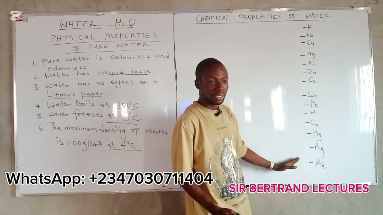 WATER  (Physical & Chemical Properties of Water)