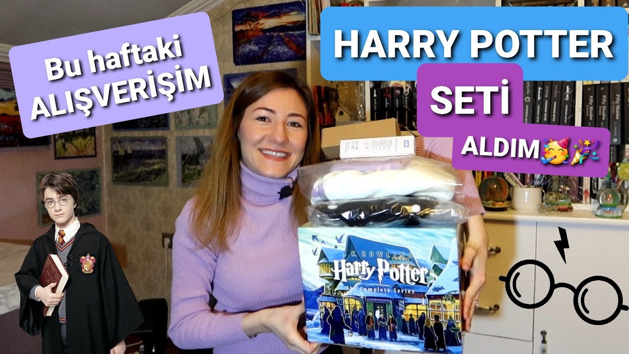 HARRY POTTER KUTULU SET ALDIM! BU HAFTAKİ ALIŞVERİŞİM🎁🥳 DOLAP/KAZAK/KİTAP/TSHIRT/HARDDİSK...