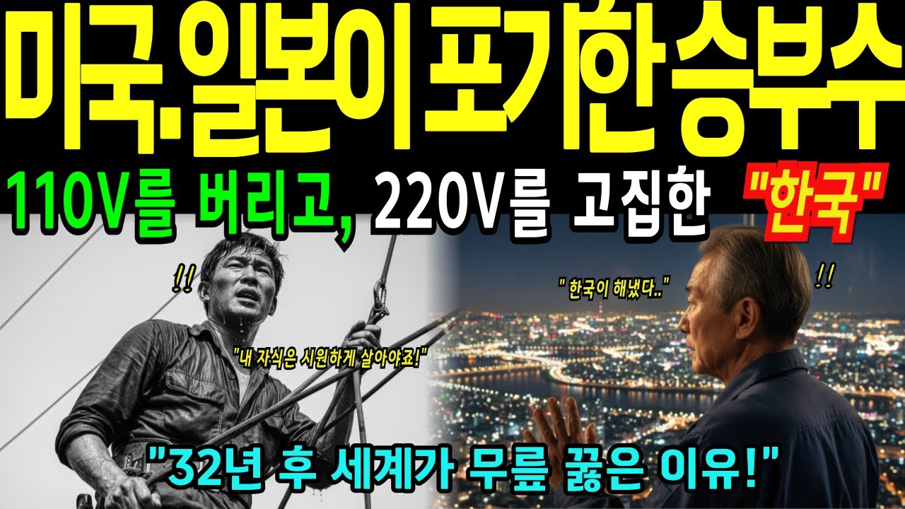 [해외감동사연] 한국은 왜 220볼트를 고집했을까? 미국·일본이 포기한 길, 50년 후 밝혀진 진실