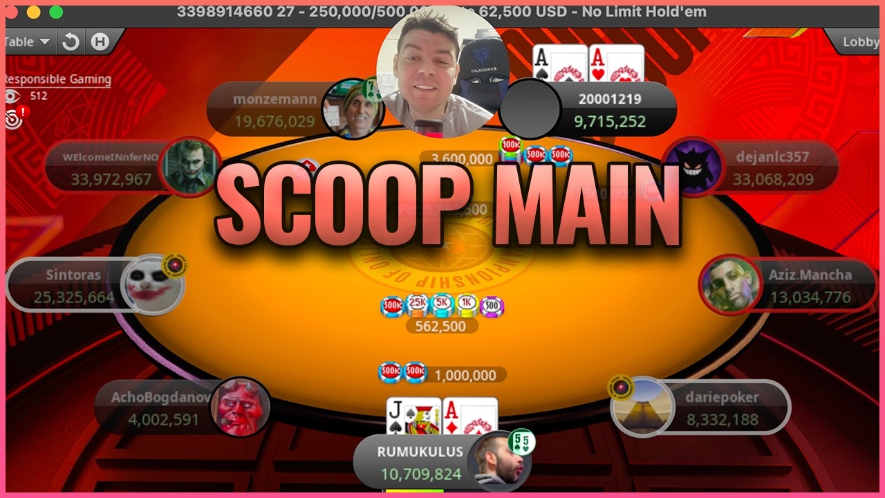SCOOP MAIN EVENT - $1.000.000 Pro Campeão.