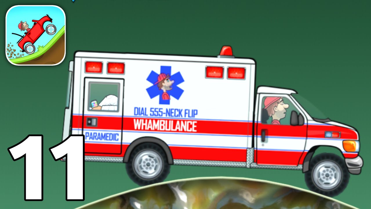 Hill Climb Racing #11 (Ambulance) - Gameplay Walkthrough (iOS/Android)