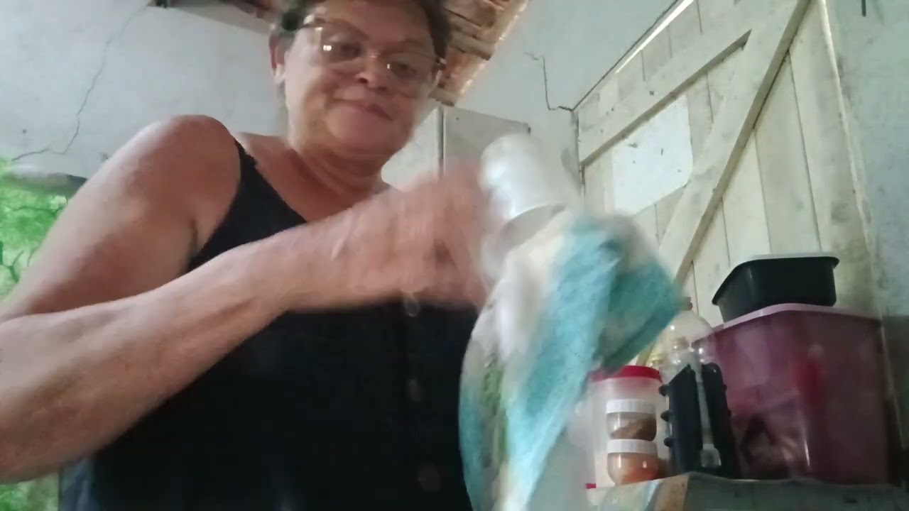 Lavando a louça do almoço 