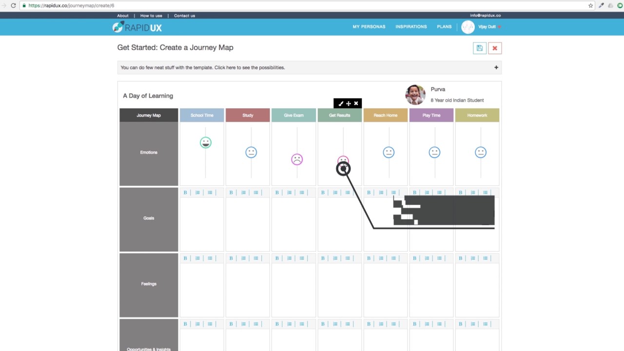 RapidUX Journey Map Template - How to use