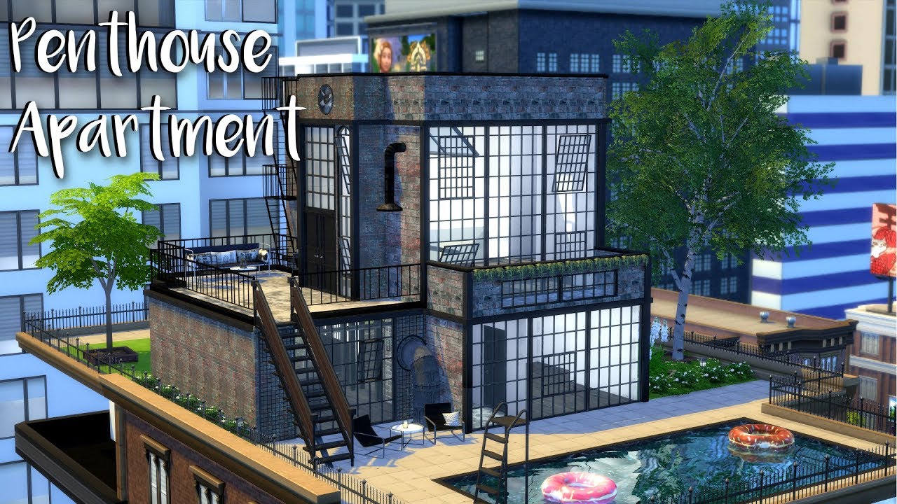 The Sims 4: Speed Build // INDUSTRIAL PENTHOUSE