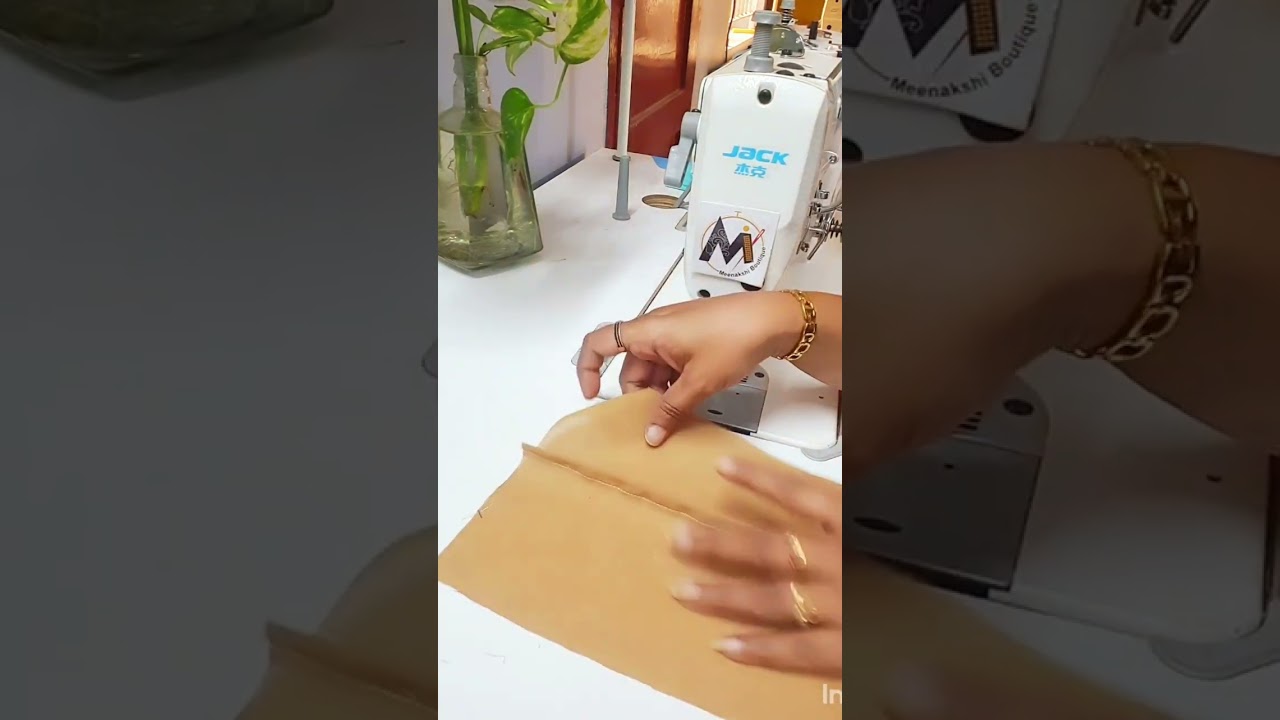 Sewing tricks Run and fell seam stitching idea for beginners simple method #shortvideo #a2z