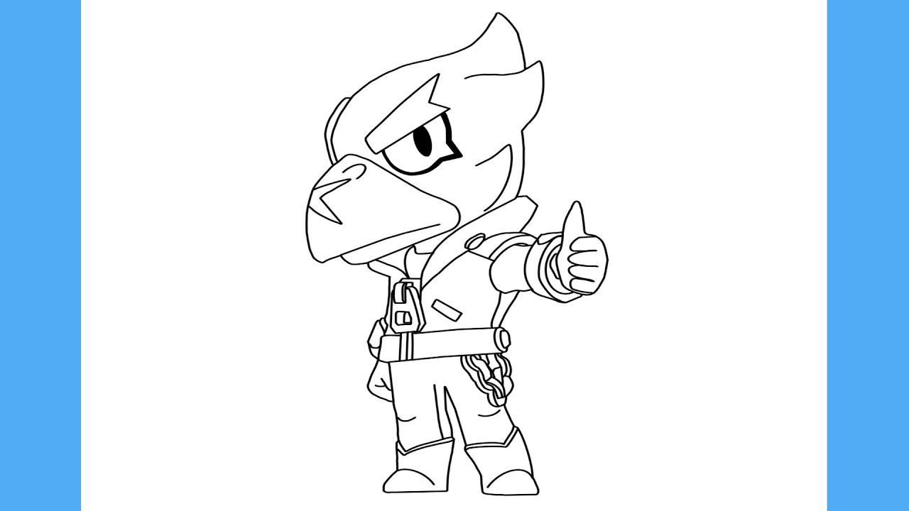 HOW TO DRAW CROW - BRAWLSTARS