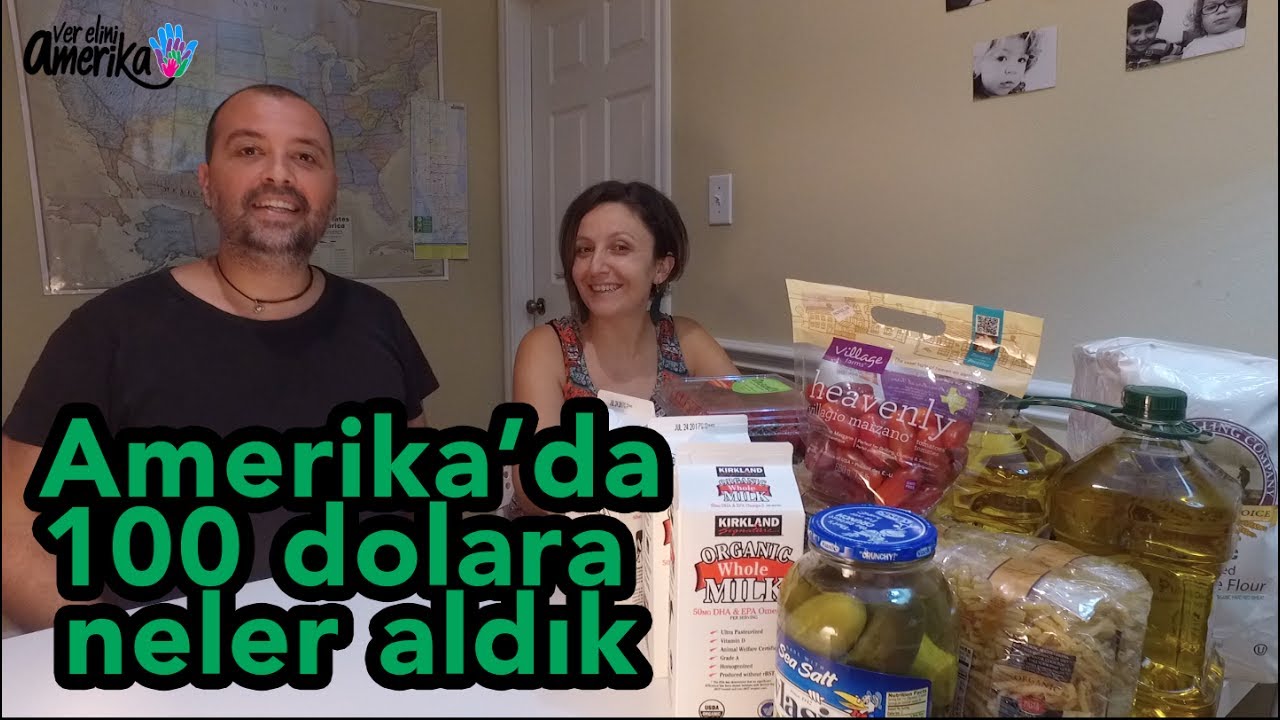 Amerikada market alışverişi - 100 dolara neler aldık - Amerika Vlog #102