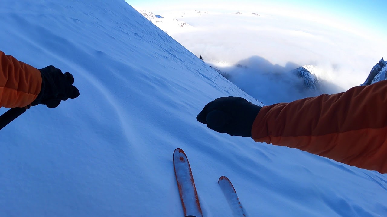 descente du banc de la linguale à la Sambuy dans les bauges