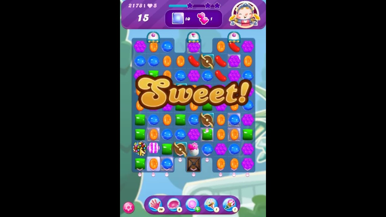 Candy Crush Saga Level 2178 - 1 Stars, 12 Moves Completed