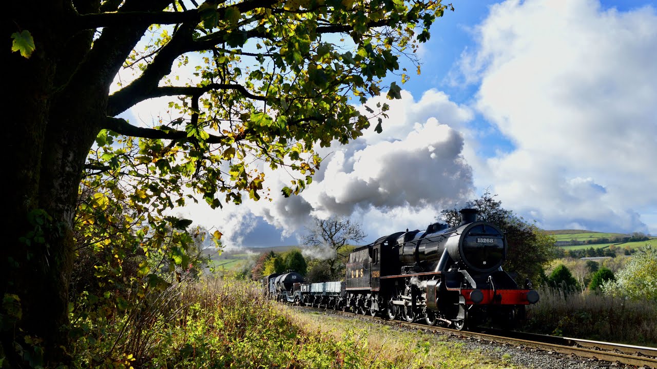 Alternative look at LMS Mogul 13268 on the East Lancs Railway 3P20 Photo Charter - 27th October 2025