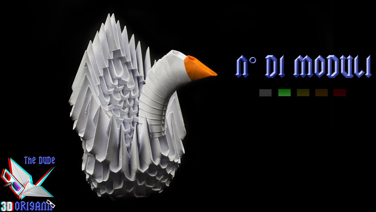 [ORIGAMI 3D ITA] Cigno || Animali/Decorazioni