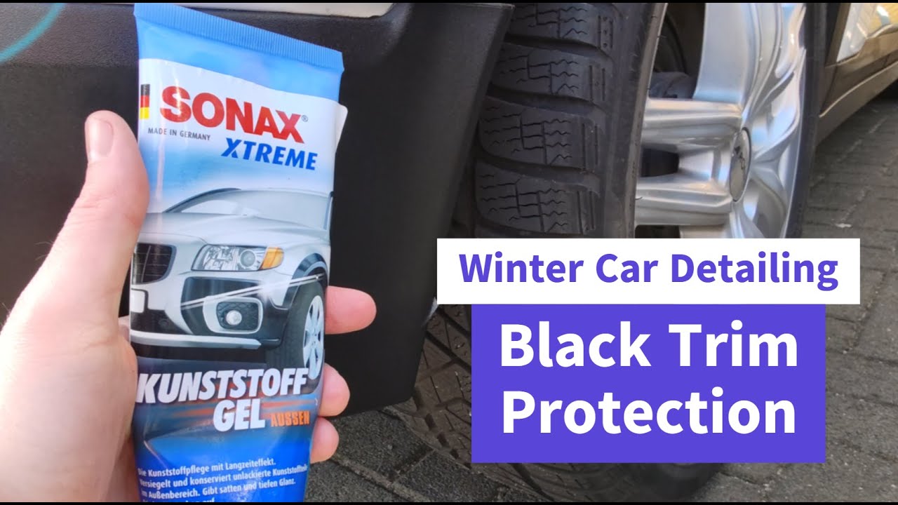 15-Minute Black Car Trim Restoration: Protect Faded Trim from Road Salt & UV Rays with SONAX Gel!