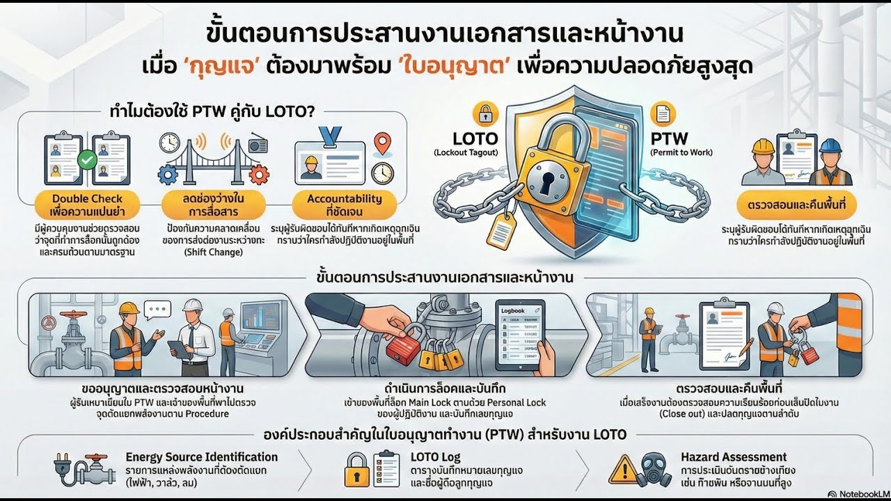 Podcast EP103 : ระบบ LOTO คู่กับ Permit to Work (PTW)