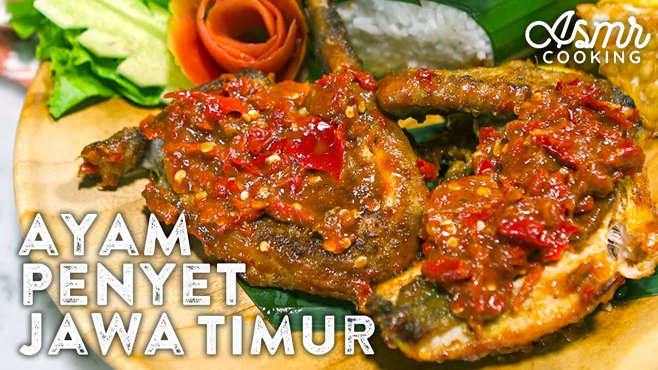 RESEP AYAM PENYET JAWA TIMUR PEDES BANGET!! | #ASMRCOOKING