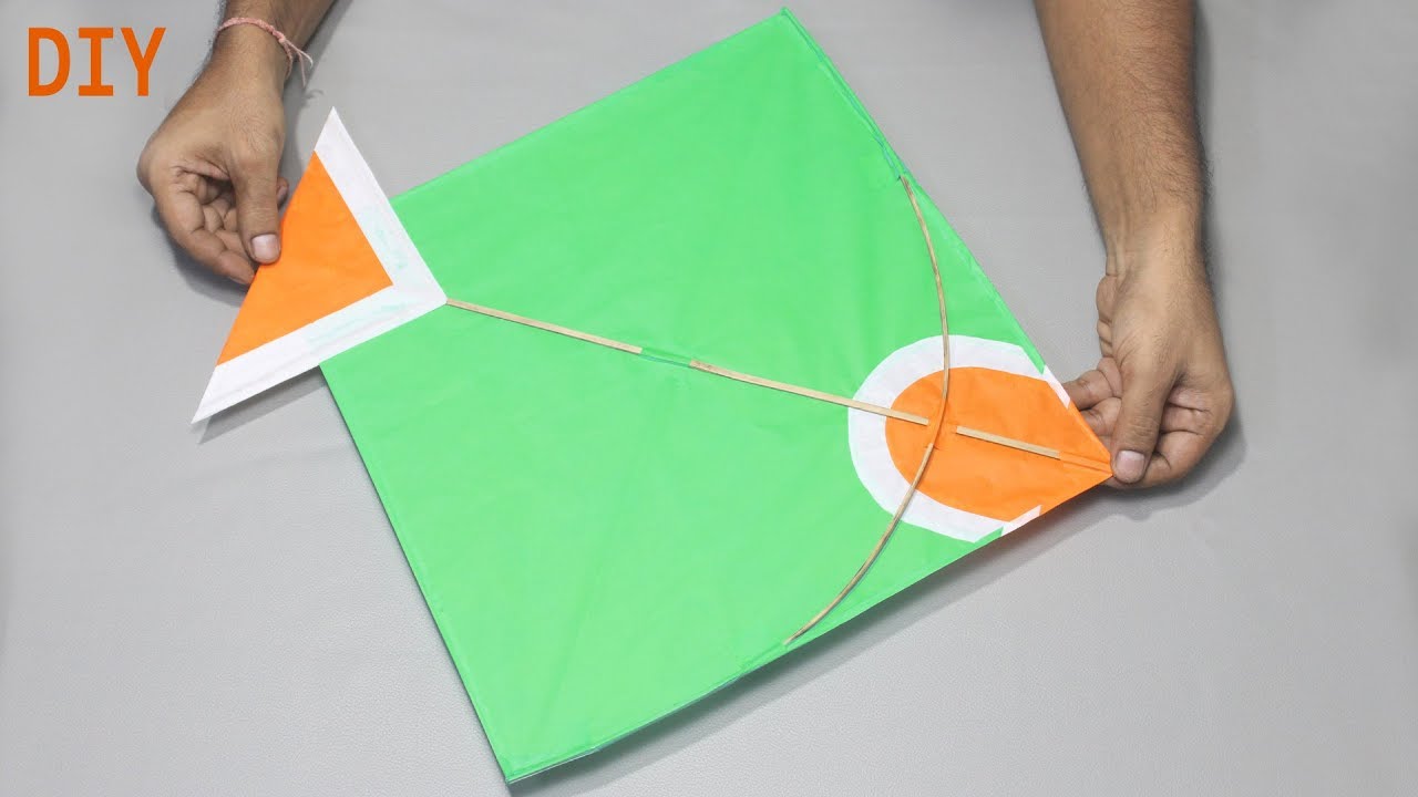 How to Make & tie thread in KITE step by step at home | DIY Kite -Art Crafts And Ideas By SD