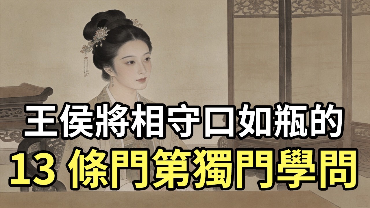 頂層世家秘而不宣的生存法則：看不透人性，注定淪為別人的棋子！#強者思維#人性真相#底層邏輯#認知覺醒#社會現實