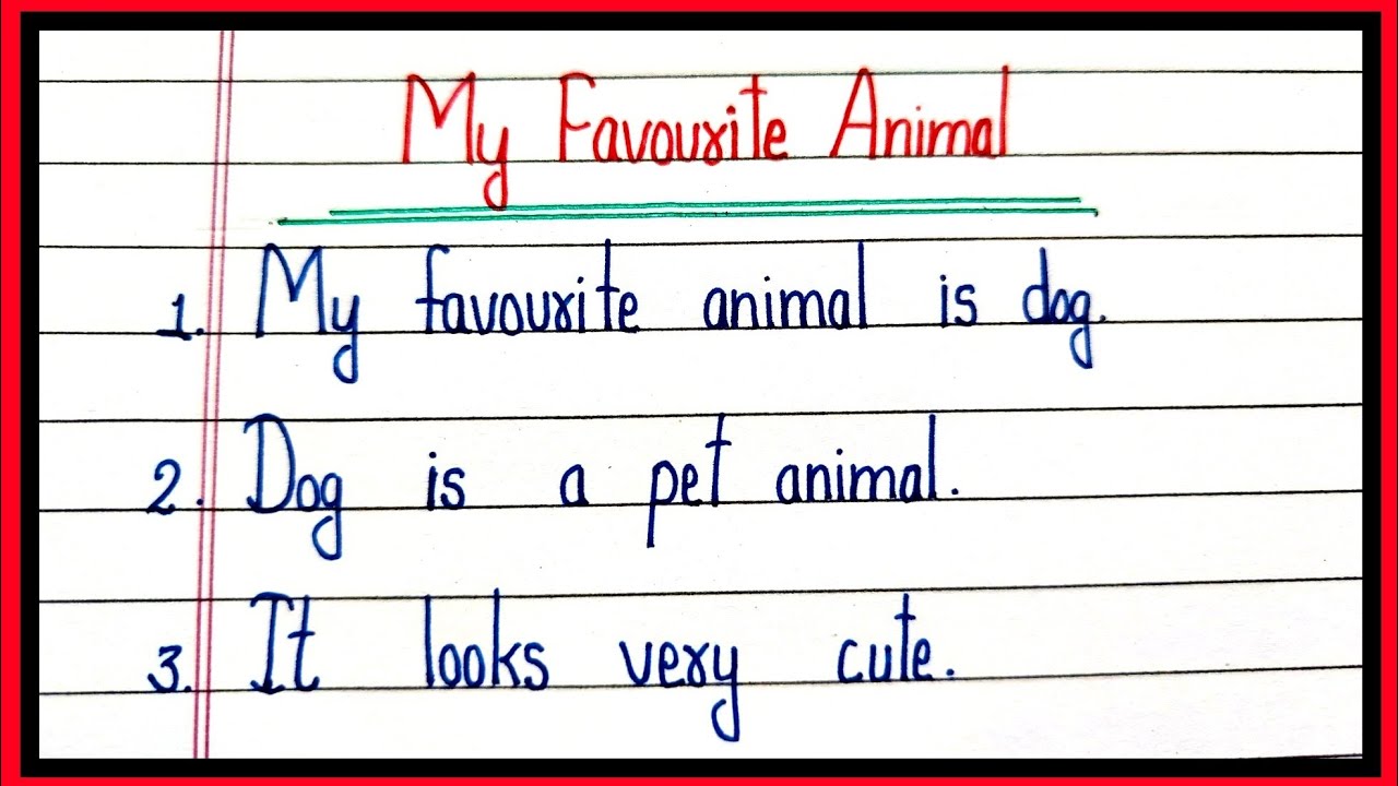 Essay on my favourite animal dog in english/मेरा प्रिय जानवर पर निबंध/10 lines on my favouriteanimal