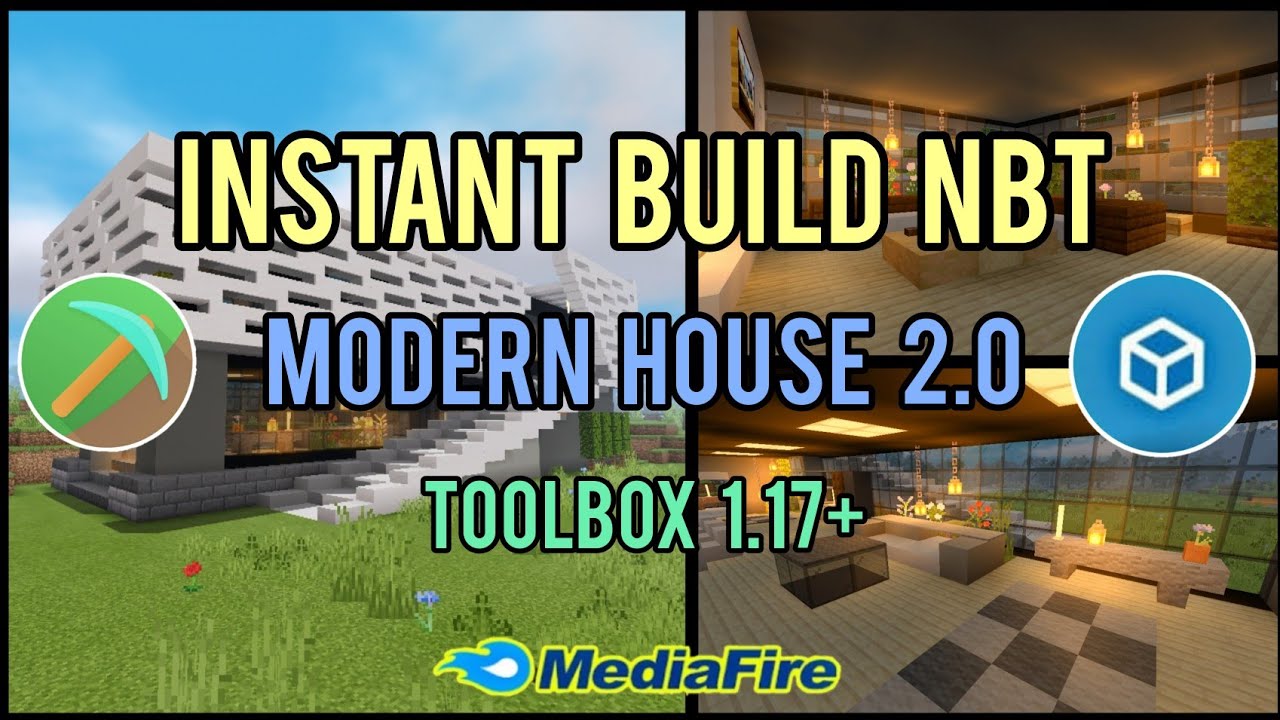 Modern House Instant Build Nbt Download For Toolbox And Horion 1.18+