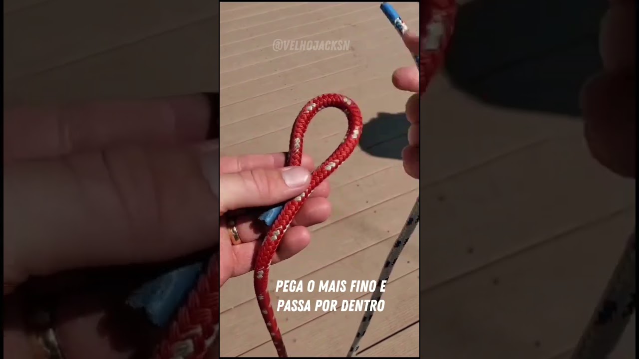 Cabos de bitolas diferentes, no de escota! #nautica #barco #veleiro #nos #knot