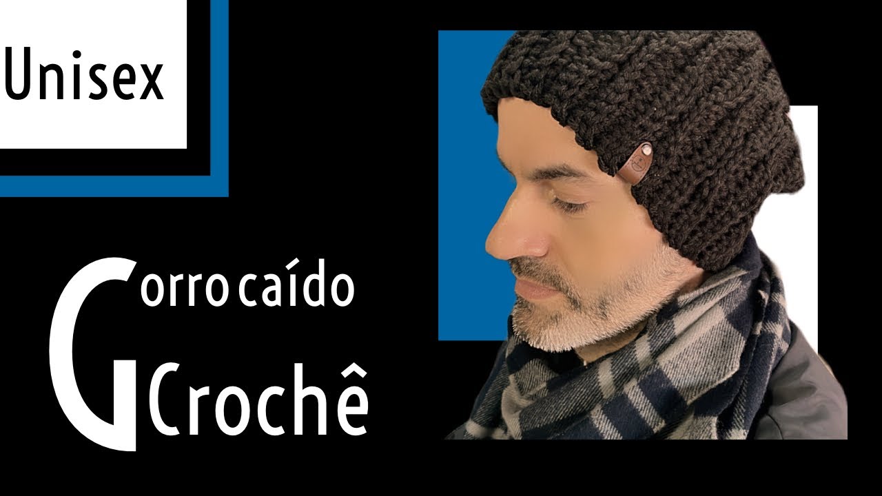 Gorro caído de crochê - Passo a passo