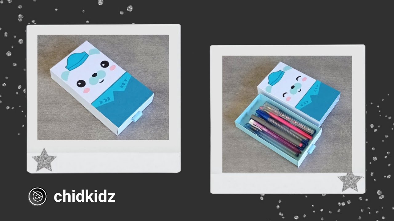 Kawaii Cute Walrus Pencil Case Cardboard [ 3 Minute Craft ]