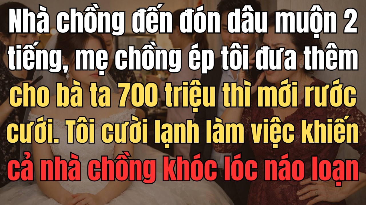 Nhà Chồng Đến Đón Dâu Muộn 2 Tiếng, Mẹ Chồng Ép Tôi Đưa Thêm Cho Bà 700 Triệu Thì Mới Rước Cưới. Tôi