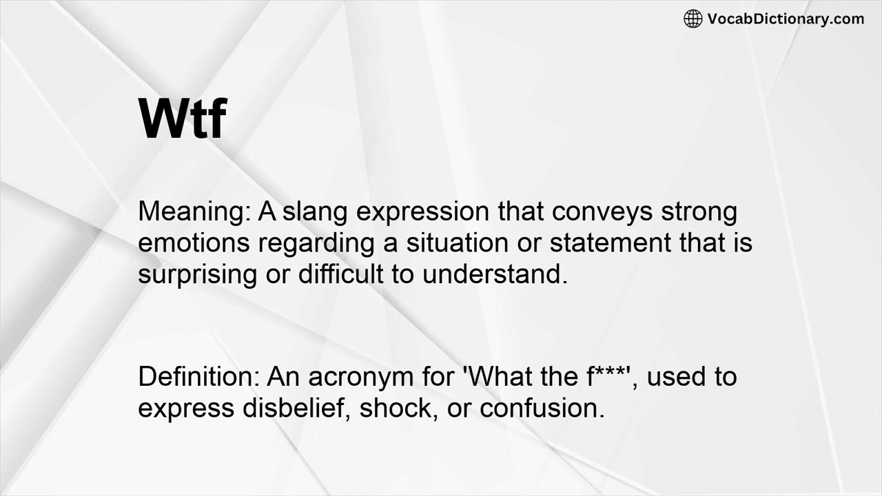 Wtf Meaning