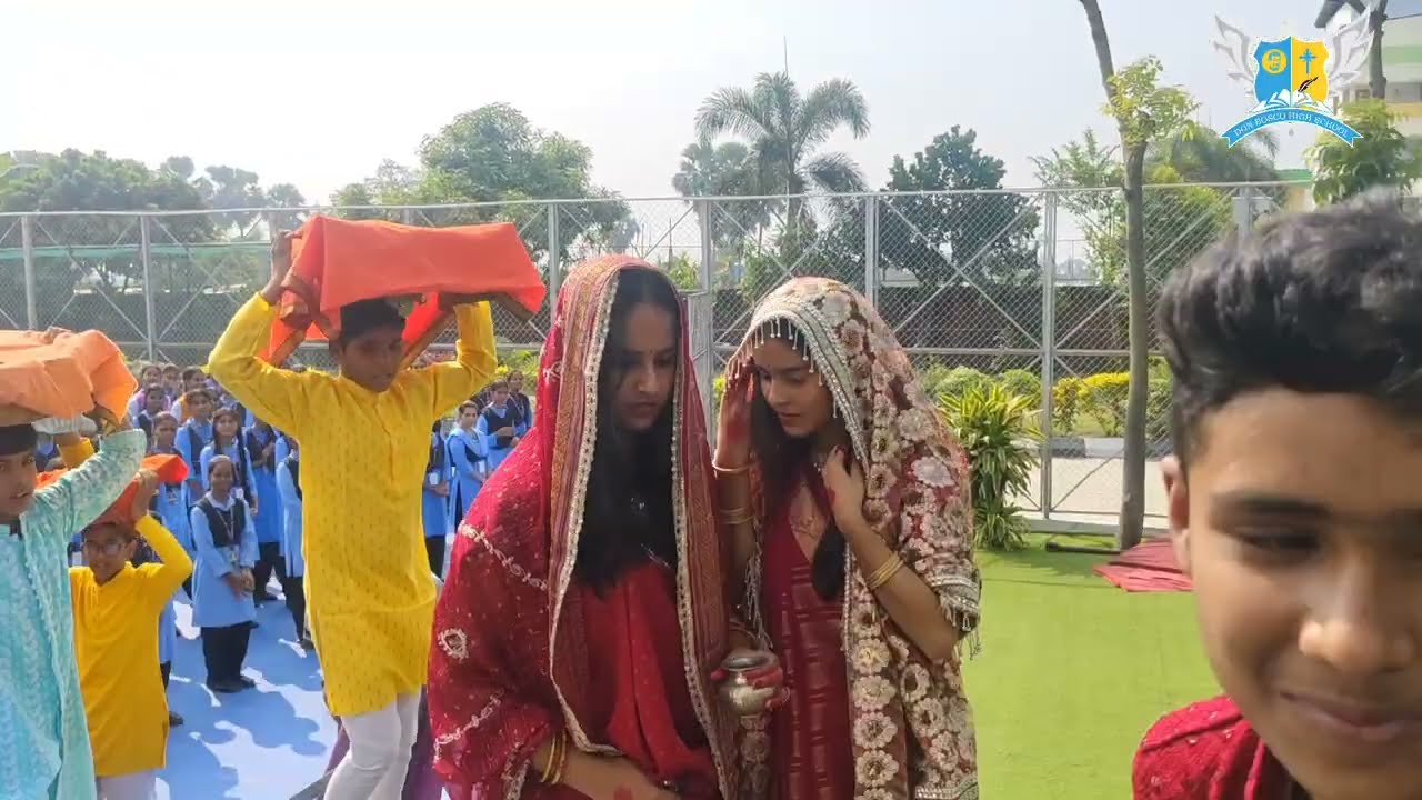 Students of Don Bosco High School, Siwan celebrated Chhath Puja with beautiful cultural performances