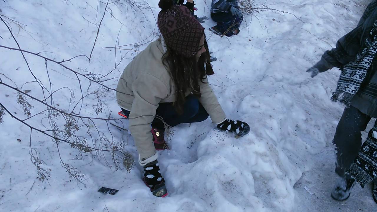 shoe lost in snow