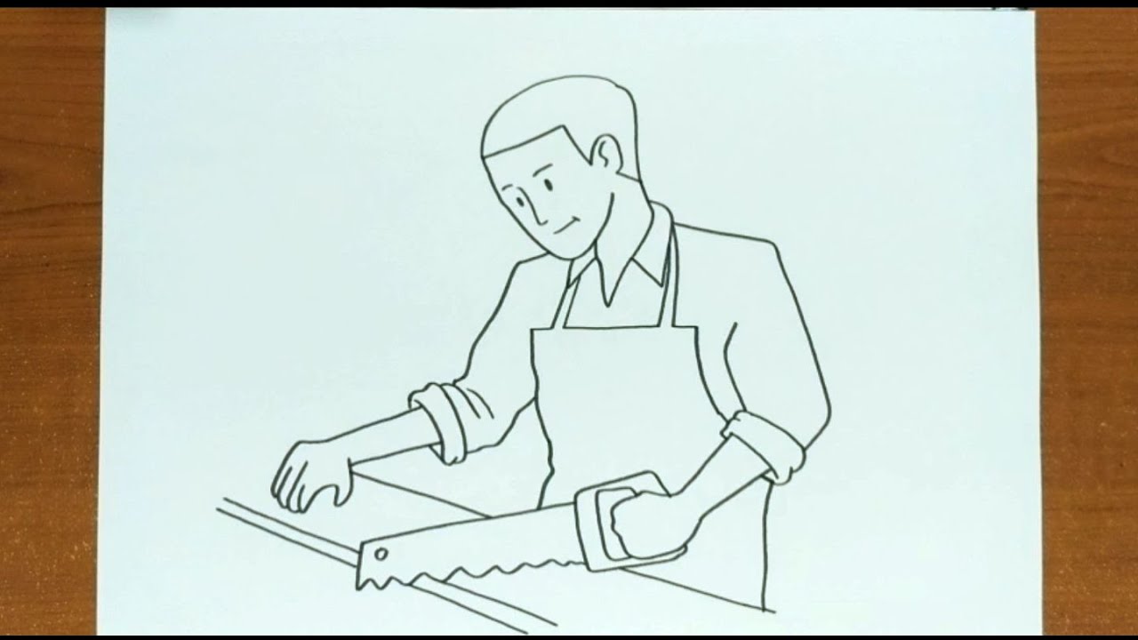 How To Draw CARPENTER Step by Step