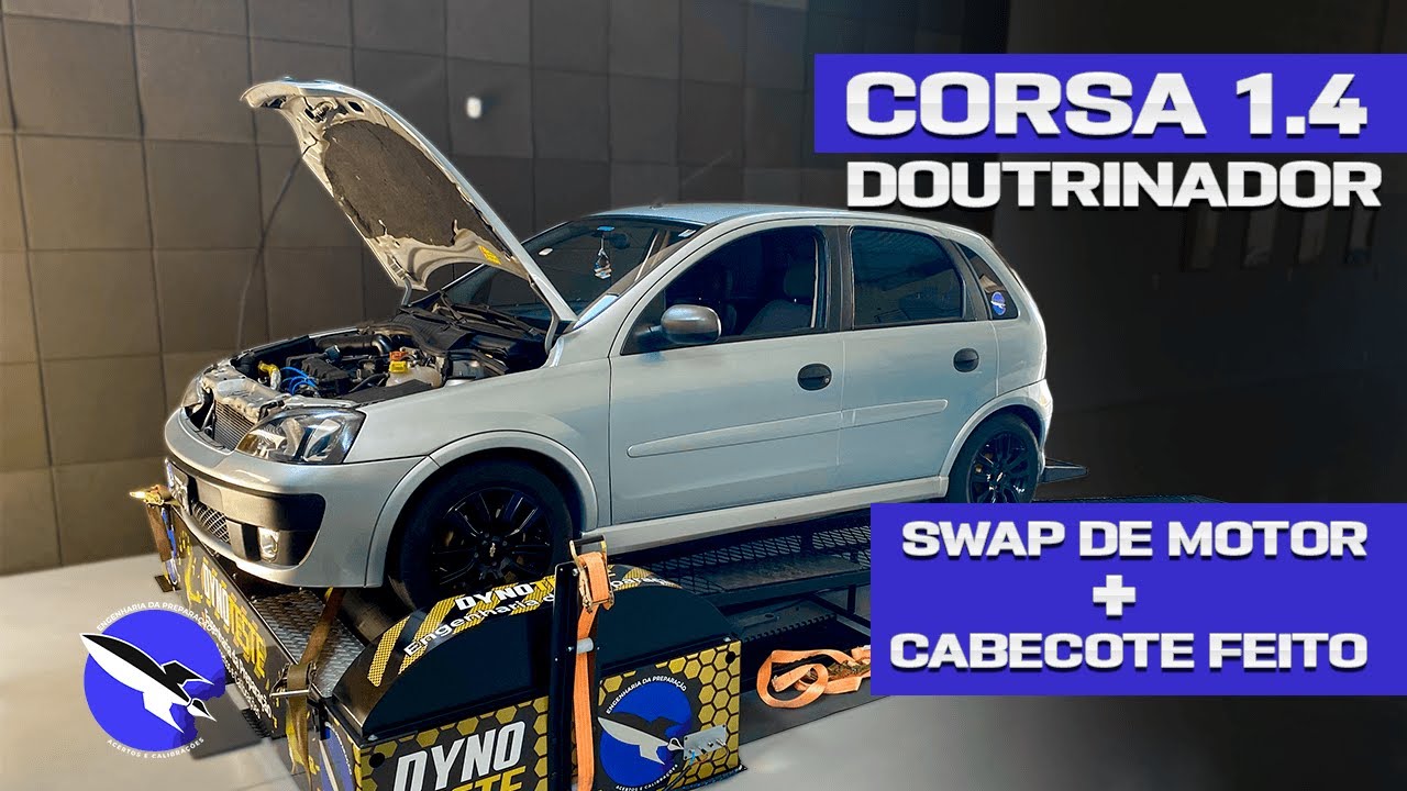 Corsa 1.4 doutrinador. Swap de motor + Cabeçote feito