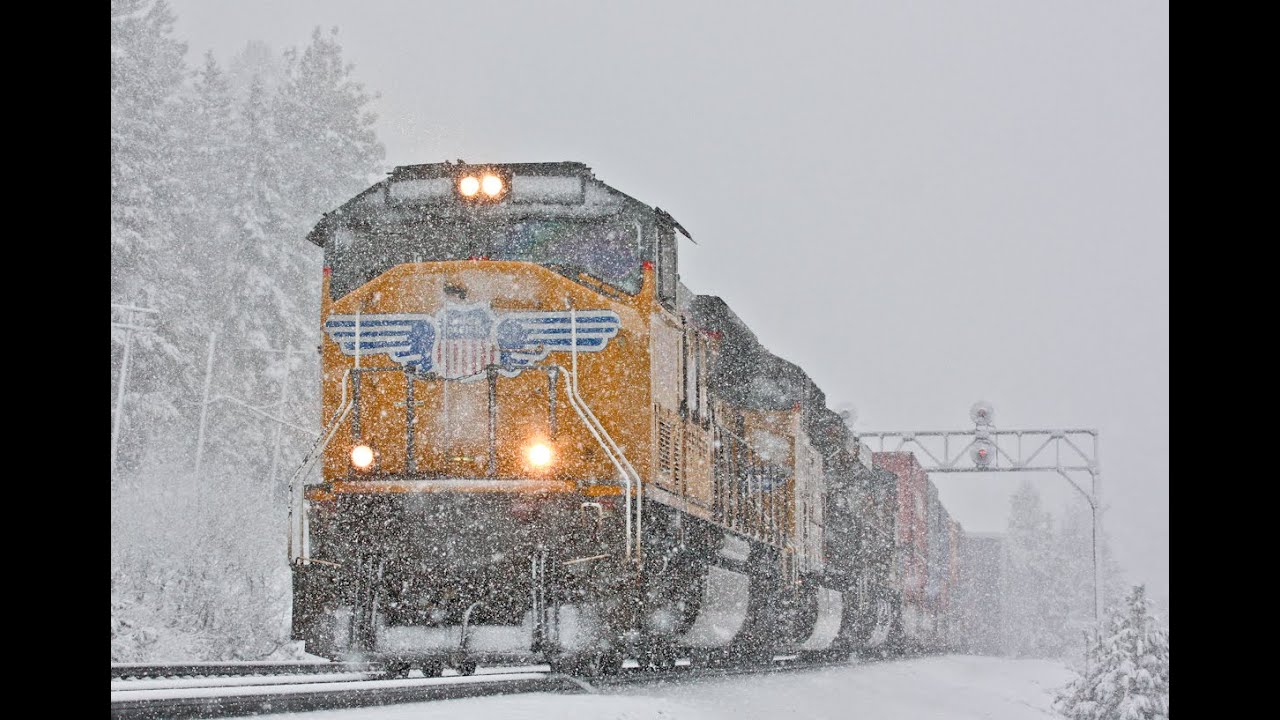 Union Pacific Trains Battle Donner Pass Snow
