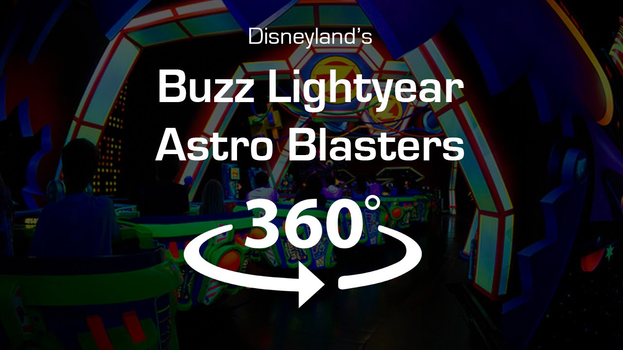 4K 360 Video of Buzz Lightyear Astroblasters (Virtual Reality POV)