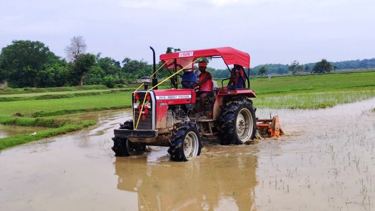 My first experience with New Massey Ferguson Dynatrac 254 DI 4wd with 6ft Rotavator // Tractor Help