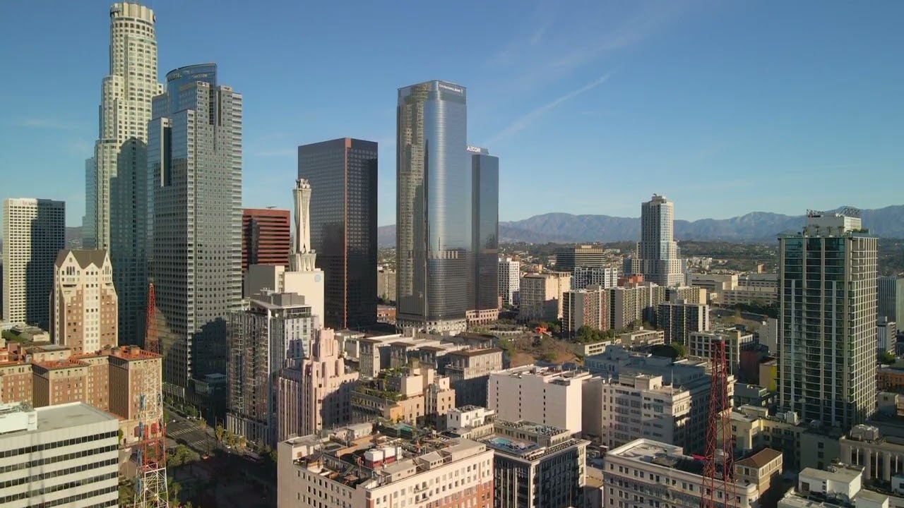 Los Angeles Aerial Footage ( DTLA, Elysian Park)