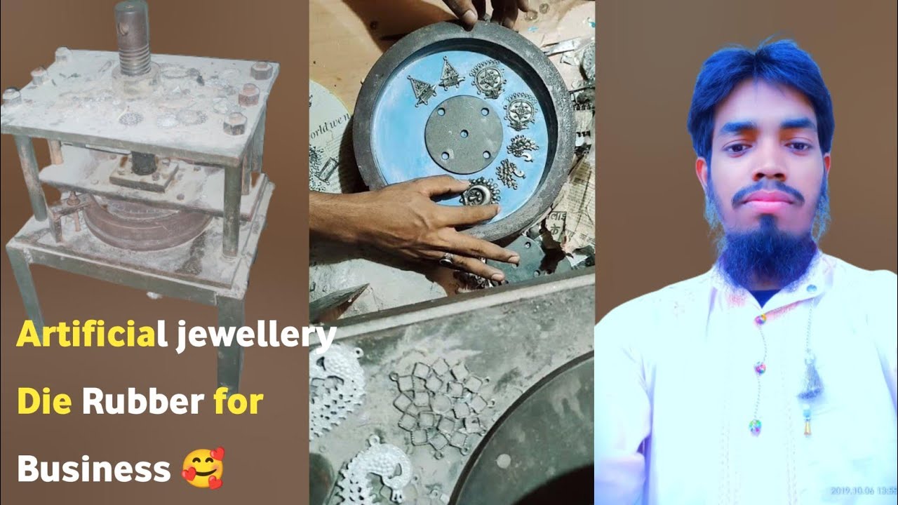 Jewellery items Die rubber die pressure machine mai  kaise banate hai  items ko || oxidised Jewelry