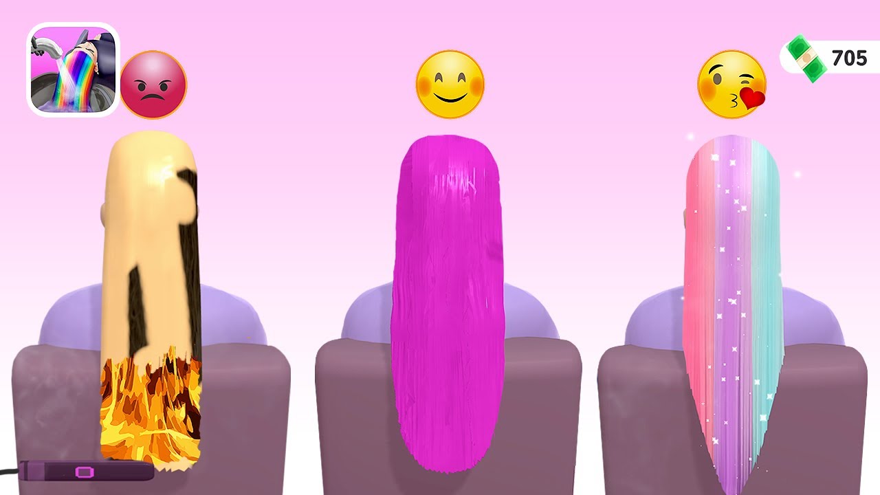 염색 커트 드라이까지! 예쁘게 머리를 해드립니다! Hair Dye Game
