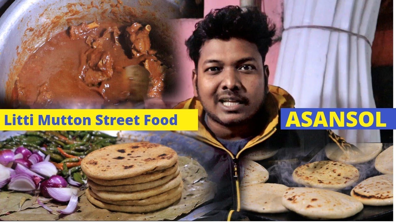 Litti With Mutton infornt of Subhas Cinema Asansol Food Vlogger @SubhasisMallick