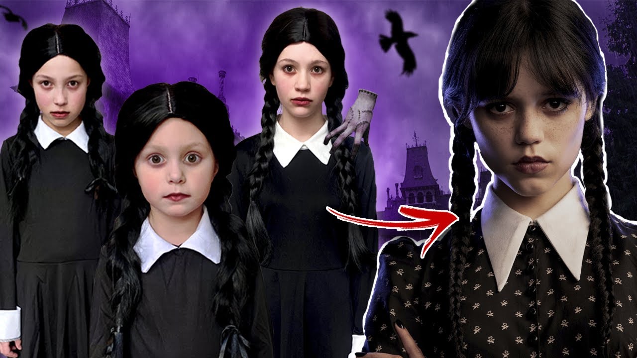TRANSFORMING My DAUGHTERS into Wednesday Addams!
