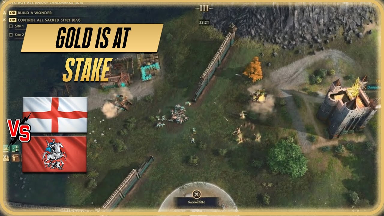Gold Is at Stake! | Eng vs Rus | RM 1v1 | AOE4 | [Reupload]