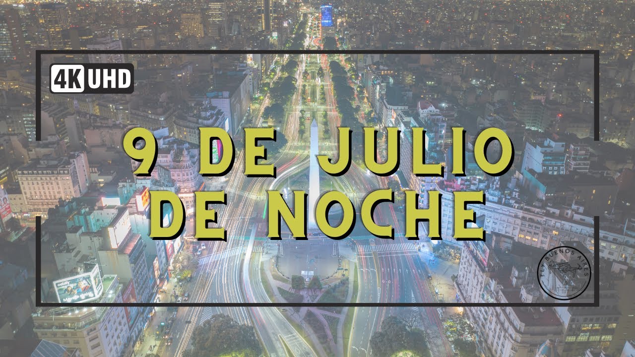 El Obelisco de Noche desde el Drone - Buenos Aires Drone - 4k